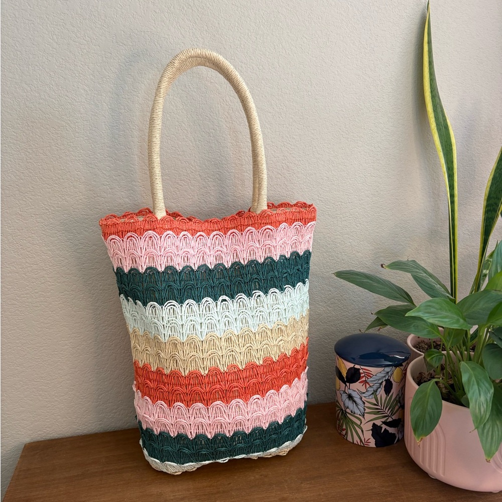 Art Class Multicolor Woven Tote Bag
